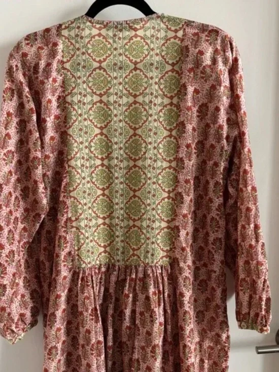 Zara | Floral Button Down "The Rosie" Boho Maxi Lightweight Dress M - Picture 10 of 13